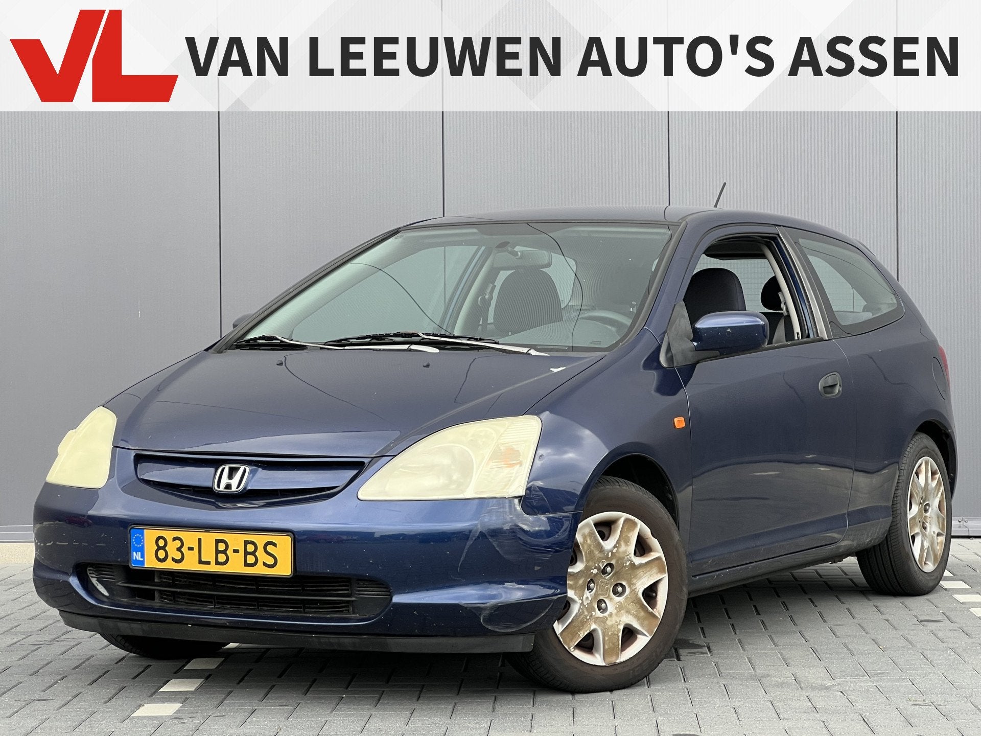 Honda Civic 1.4i LS | Inruiler | Lees tekst (bj 2002), Auto's, Honda, Voorwielaandrijving, Stof, Gebruikt, Zwart