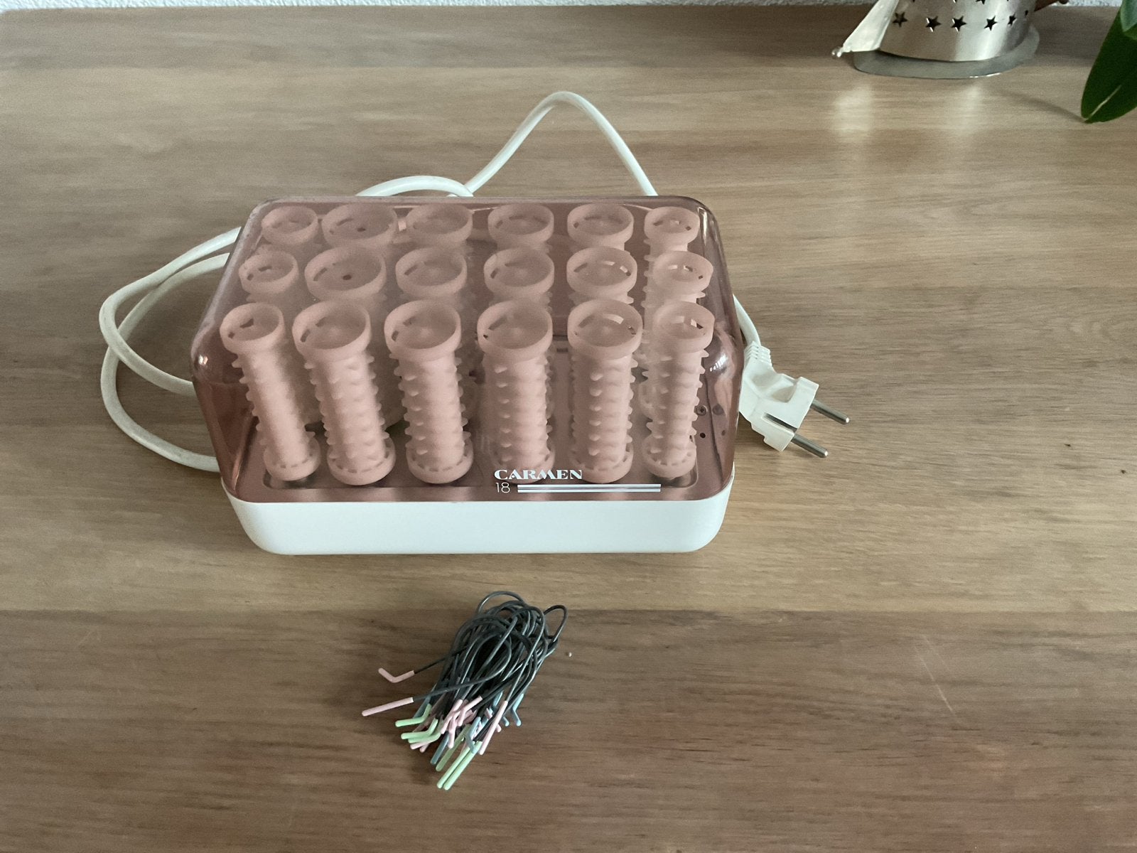 Carmen 18 krulset - Vintage haarrollers, Ophalen of Verzenden, Gebruikt, Haarverzorging