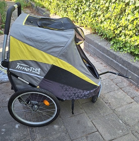 Innopet Hondenbuggie / fietskar (hercules?) incl regenhoes, Fietsen en Brommers, Ophalen, Gebruikt, Opvouwbaar, 20 tot 40 kg