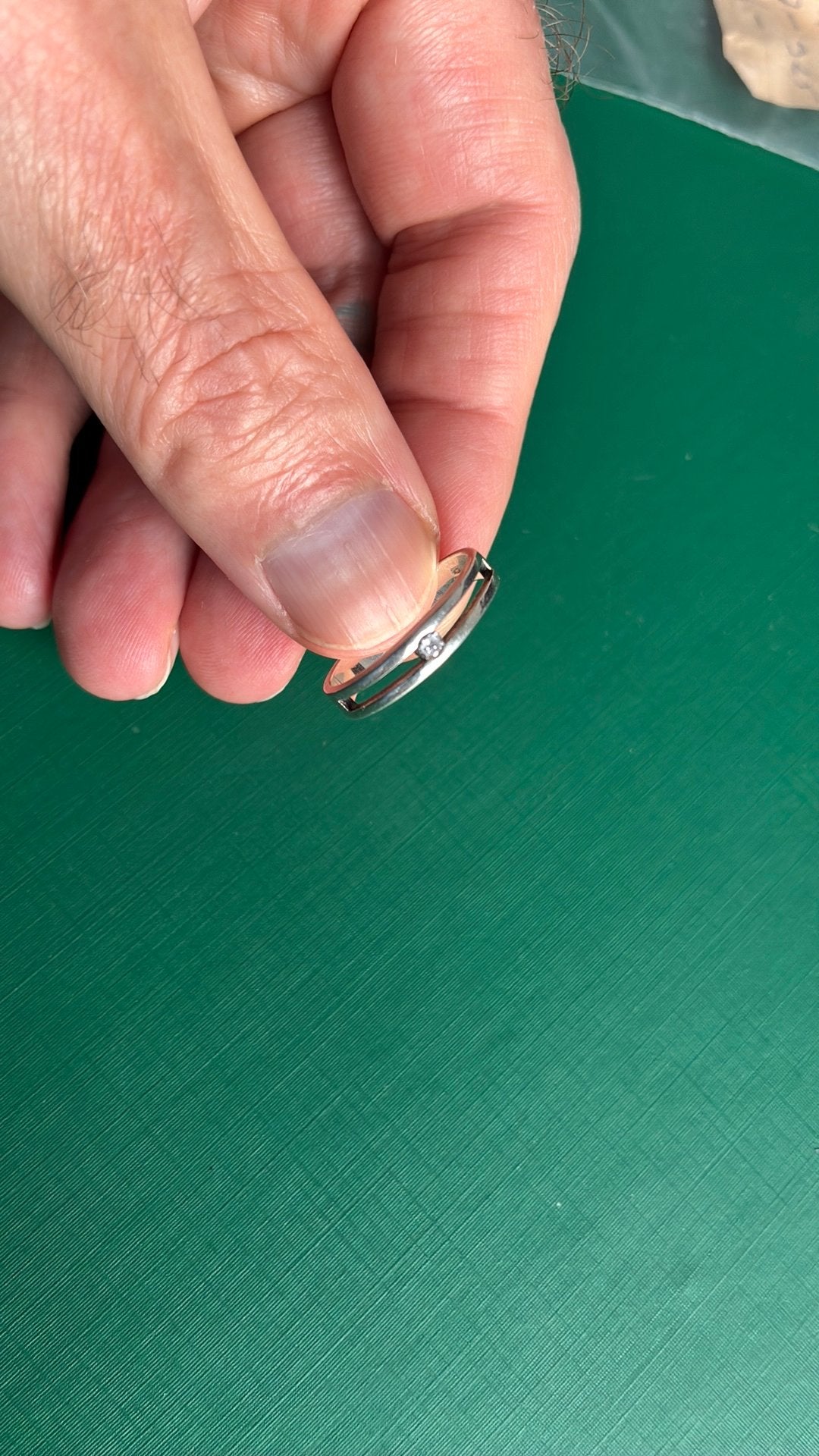 925 sterling zilver ring 17 mm net zirkonium solitaire, Gebruikt, Ophalen of Verzenden, 17 tot 18, Dame