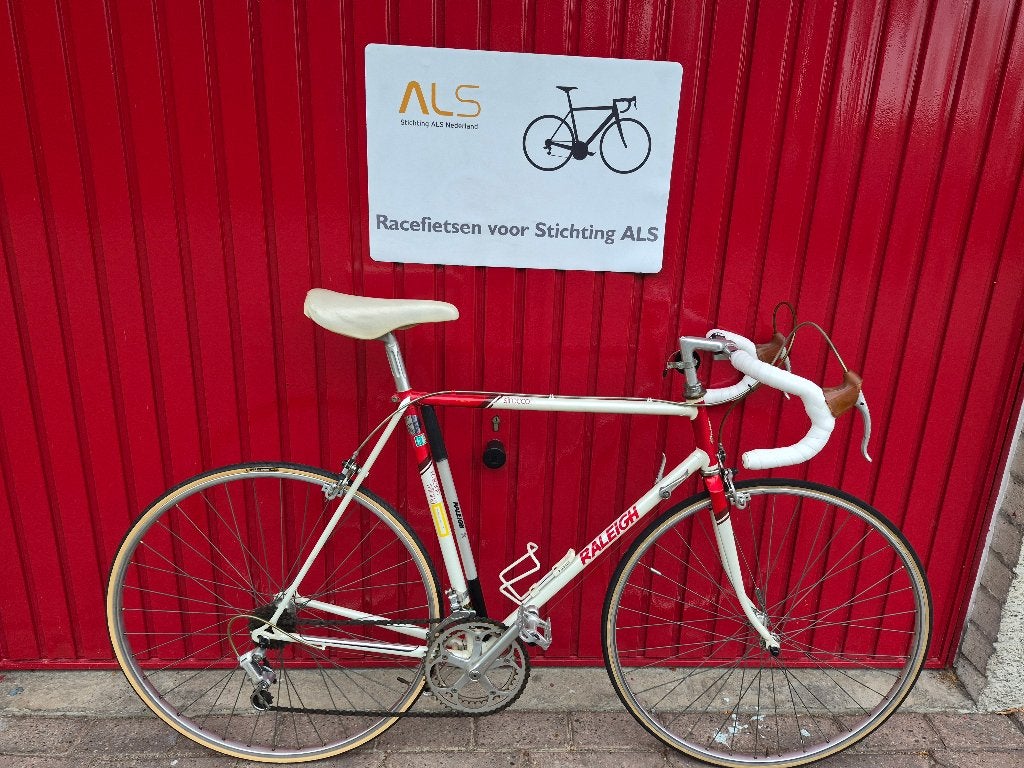 Vintage Raleigh Sirocco Dames/Heren Retro Racefiets Shimano, 28 inch, 2ehandsracefietsen.nl, 10 tot 15 versnellingen, Velgrem