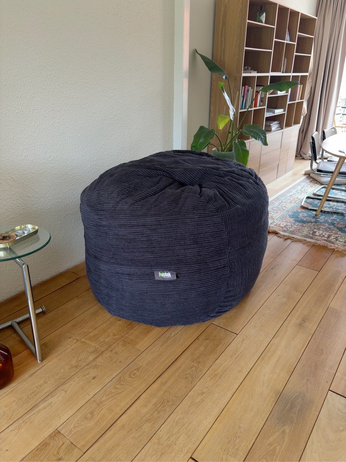 Originele FatSak / vetsak zitzak – donkerblauw ribstof, Ophalen, Ribstof, Zo goed als nieuw, Stof