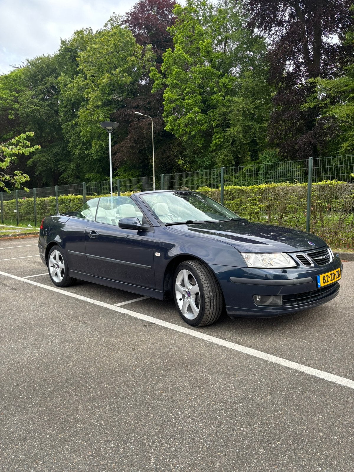 Saab 9-3 1.8 T 110KW Cabrio AUT 2008 Blauw, Beige, 4 cilinders, Cabriolet, Particulier