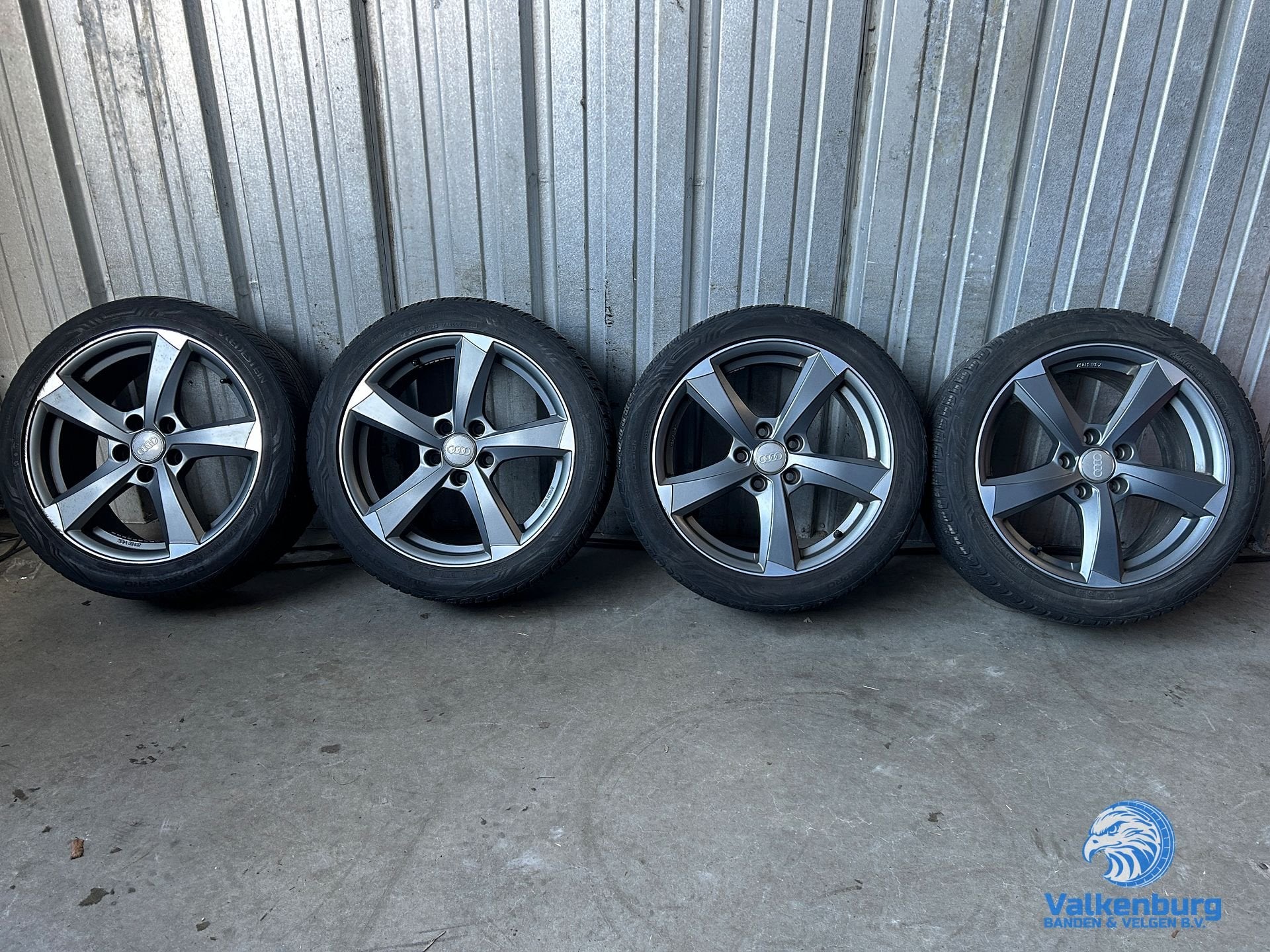Audi Rotor look A3 VAG VW Golf Caddy Leon 17 inch velgen 5x1, Gebruikt, -, -, Banden en Velgen