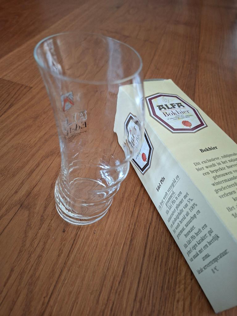 Bierglas ALFA Edel Pils (handgreep), Verzamelen, Biermerken, Ophalen of Verzenden, Nieuw, Glas of Glazen, Overige merken