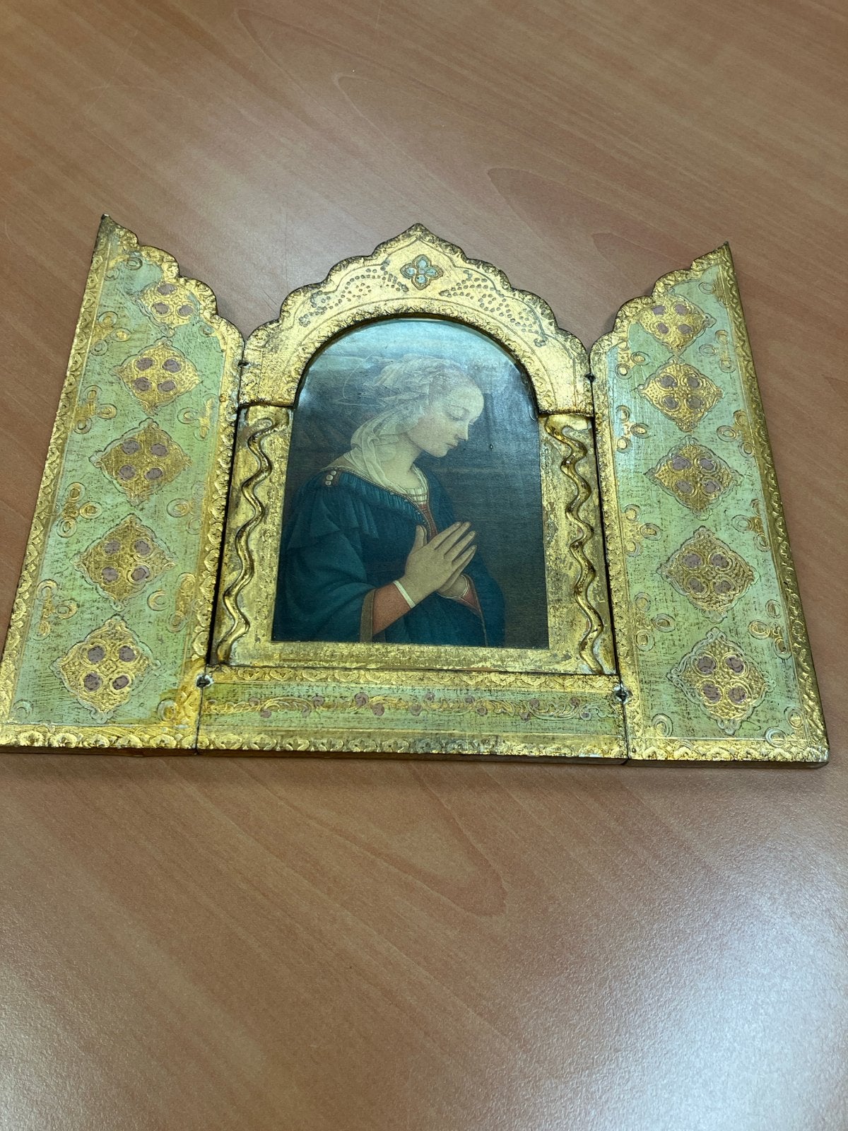Italiaans houten drieluik naar Fra Filippo Lippi, Antiek en Kunst, Ophalen of Verzenden