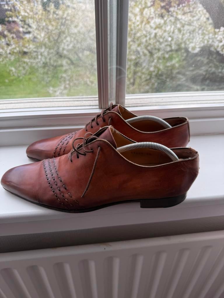 Magnanni nette schoenen maat 43 in goede staat, Ophalen of Verzenden, Gedragen, Bruin, Veterschoenen