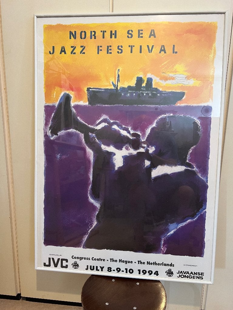 Poster North Sea Festival 1994 in lijst, Ophalen, Rechthoekig Staand, Met lijst, Zo goed als nieuw