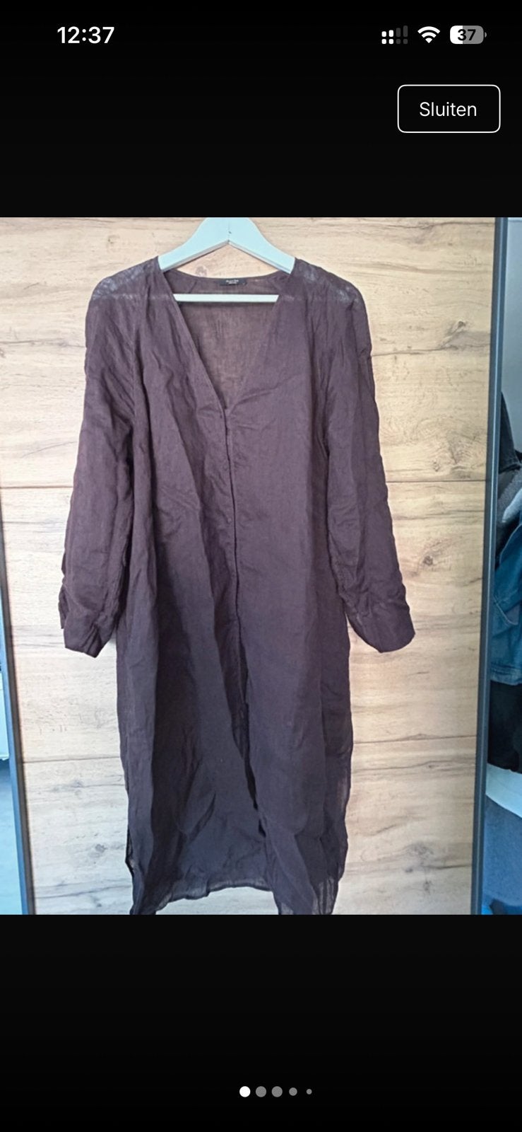 Jurk massimo  dutti maat xl, Kleding | Dames, Ophalen of Verzenden, Zo goed als nieuw, Bruin, Boven de knie