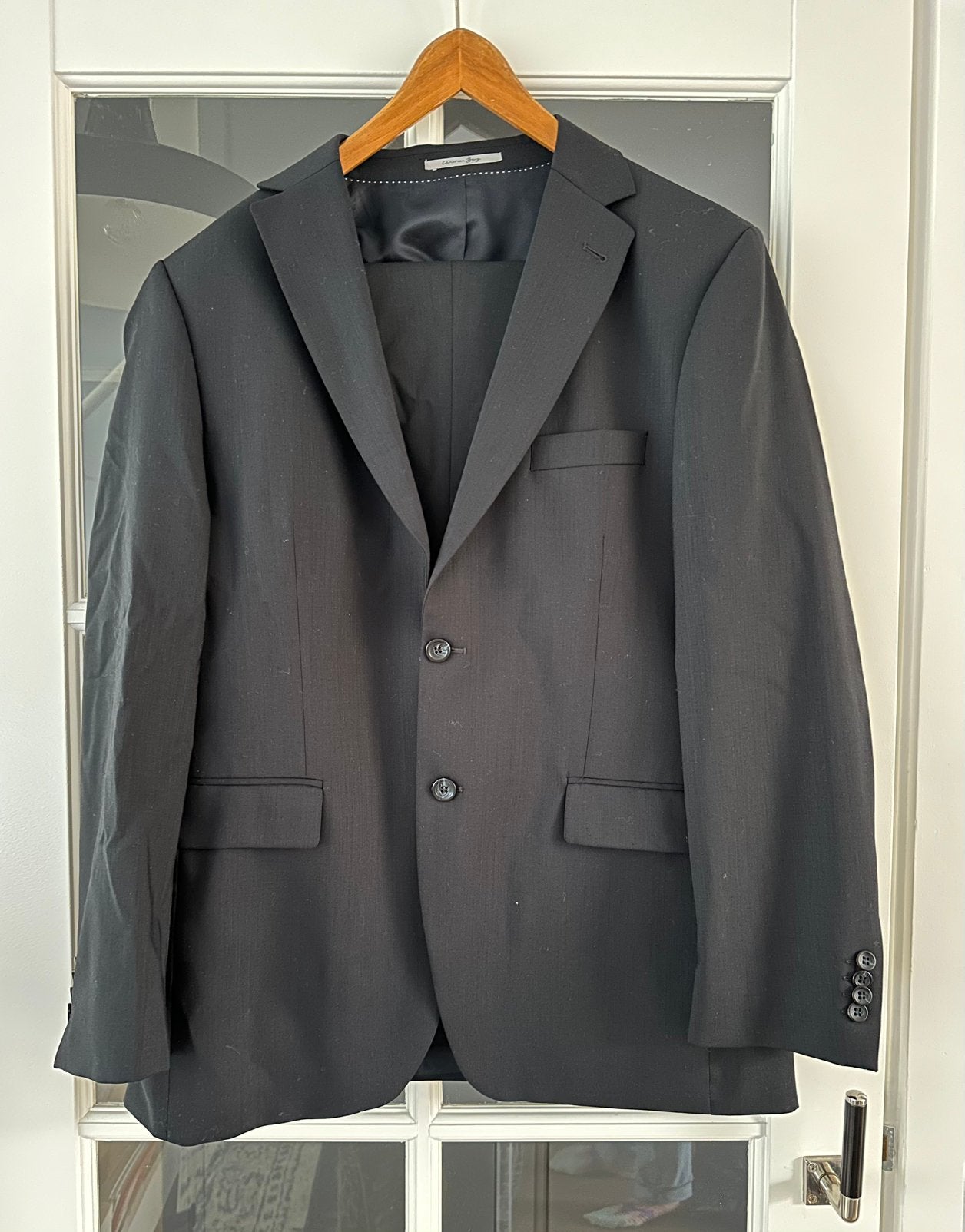Colbert wol zwart Christian Berg maat 52, Kleding | Heren, Ophalen of Verzenden, Zo goed als nieuw, Maat 52/54 (L), Zwart