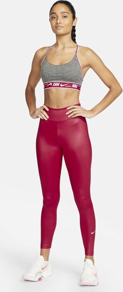 Nike Metallic Red Legging, Rood, maat M, ZGAN, Maat 38/40 (M), Verzenden, Nike, Rood