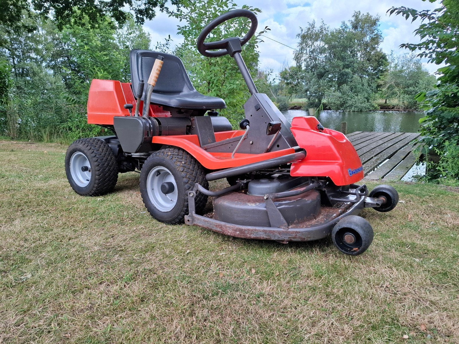 Husqvarna zitmaaier frontmaaier, Ophalen, Gebruikt, Elektrische starter, 90 tot 120 cm