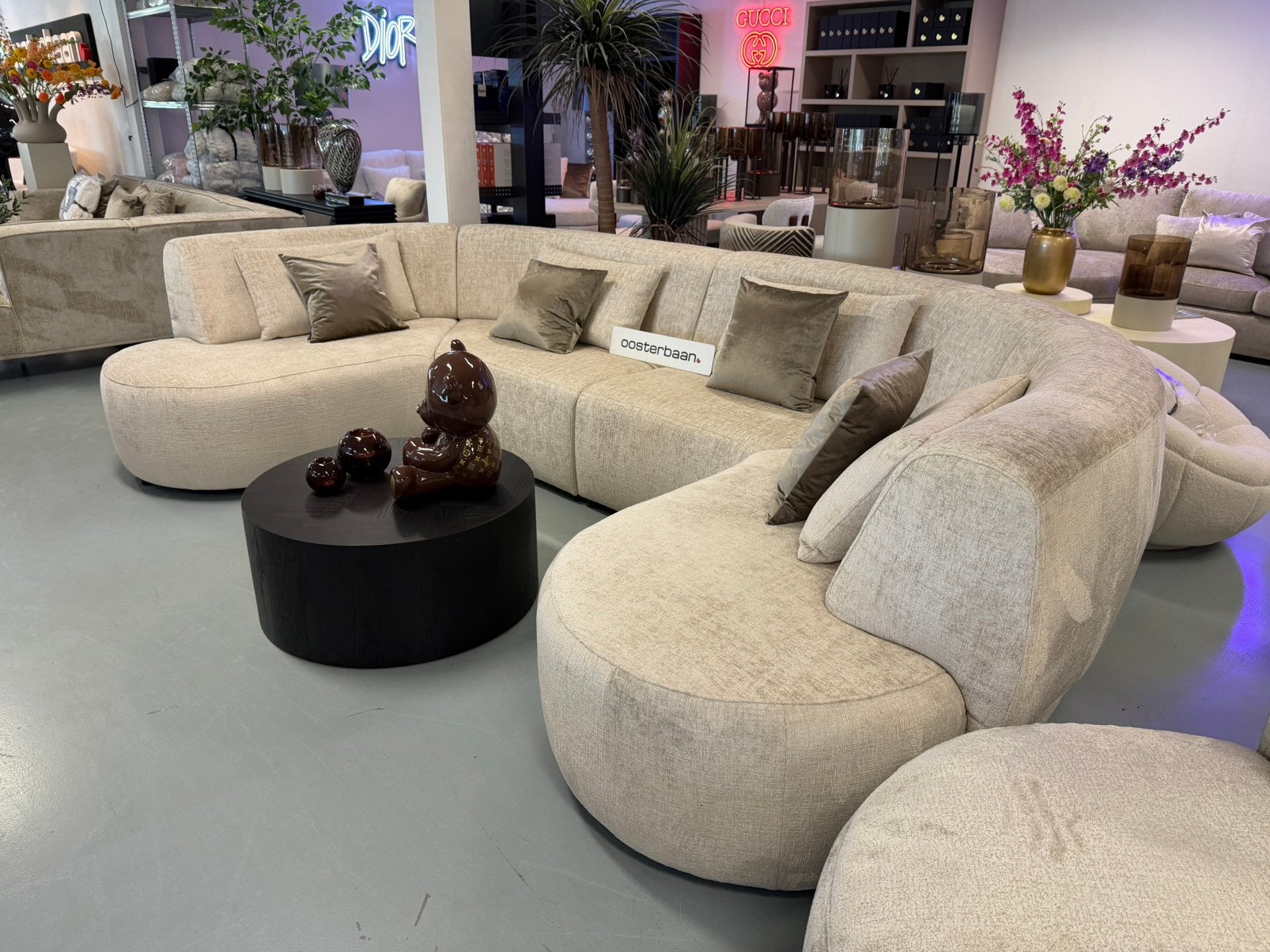 Luxe Velvet Teddy U-bank Raptus 190x350x190cm NIEUW - Onyx06, Info@oosterbaanwonen.nl, Venus 31 8448CE Heerenveen, Hoekbank, Oosterbaan Wonen