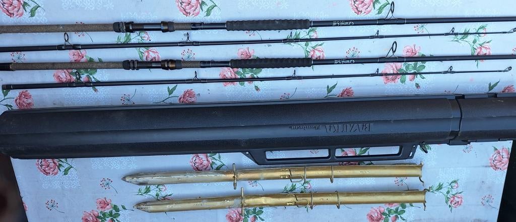Meerval set: 2 Grandat hengels met, Ophalen, Gebruikt, Complete hengel