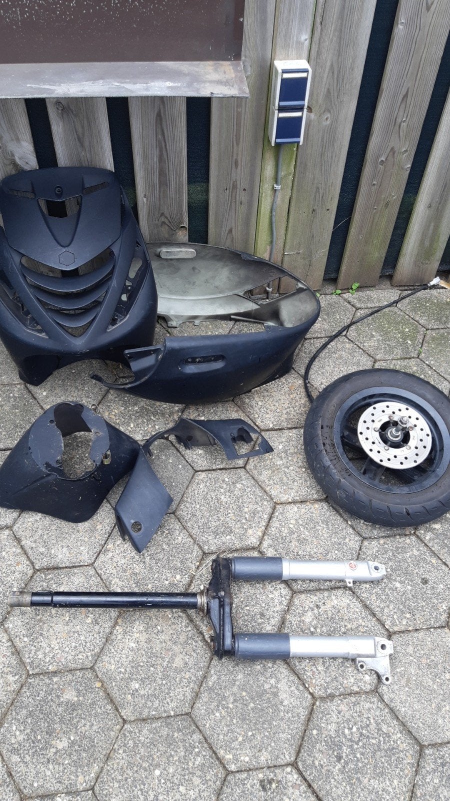 Scooter onderdelen - Kappen, voorvork, wiel, Ophalen of Verzenden, Gebruikt, Overige typen, Overige merken