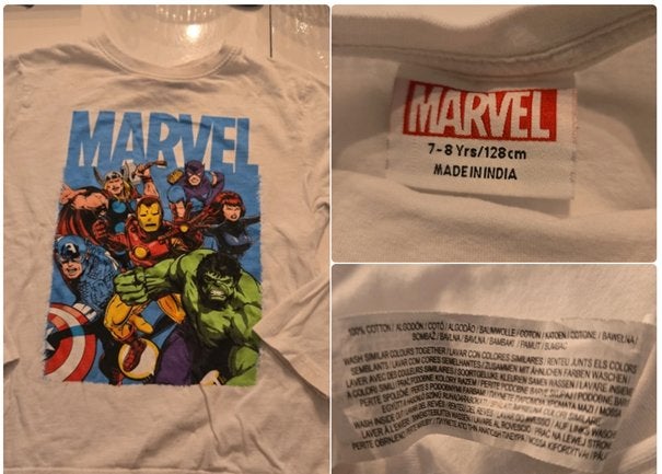 Marvel superhelden longsleeve mt 128, Ophalen, Gebruikt, Marvel, Shirt of Longsleeve