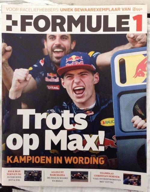 Formule 1 - 2016 - Max Verstappen, Ophalen of Verzenden, 1980 tot heden, Nederland, Tijdschrift