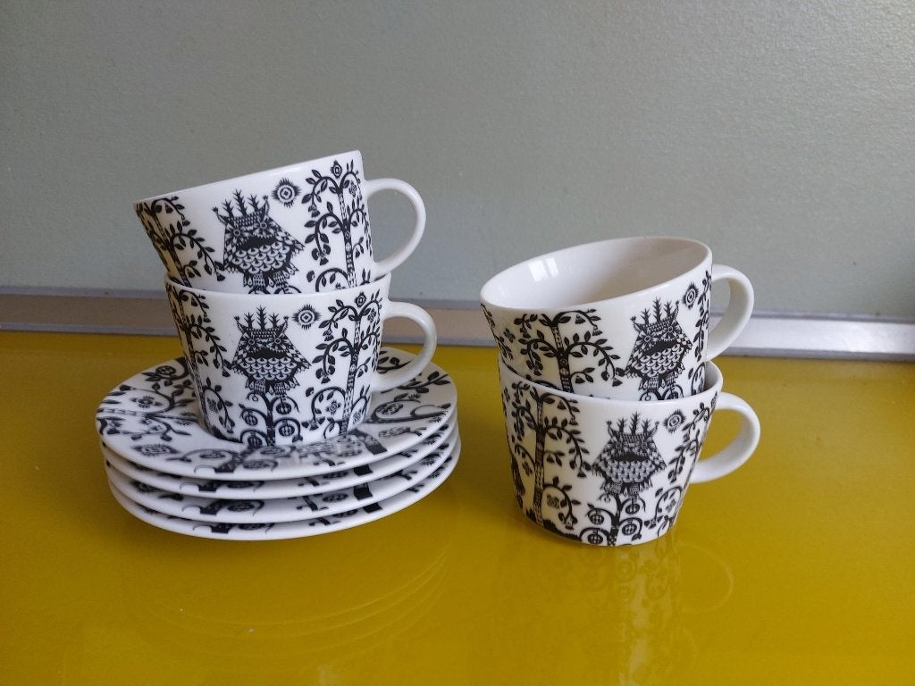 Iittala kop en schotel Taika, Huis en Inrichting, Keuken | Servies, Ophalen, Gebruikt, Overige merken, Overige stijlen
