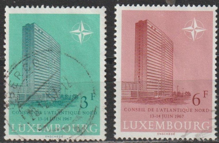 3241. Luxemburg 751/52 gest. NATO, Verzenden, Luxemburg, Gestempeld