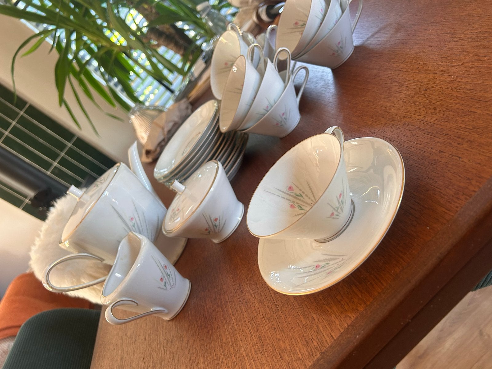 Vintage Bavaria Duits porselein thee servies - PMR Jaeger &, Ophalen