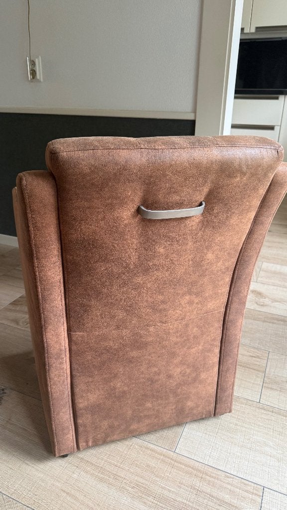 eetkamerstoelen & salontafel, Huis en Inrichting, Ophalen, Gebruikt, Bruin, Vier
