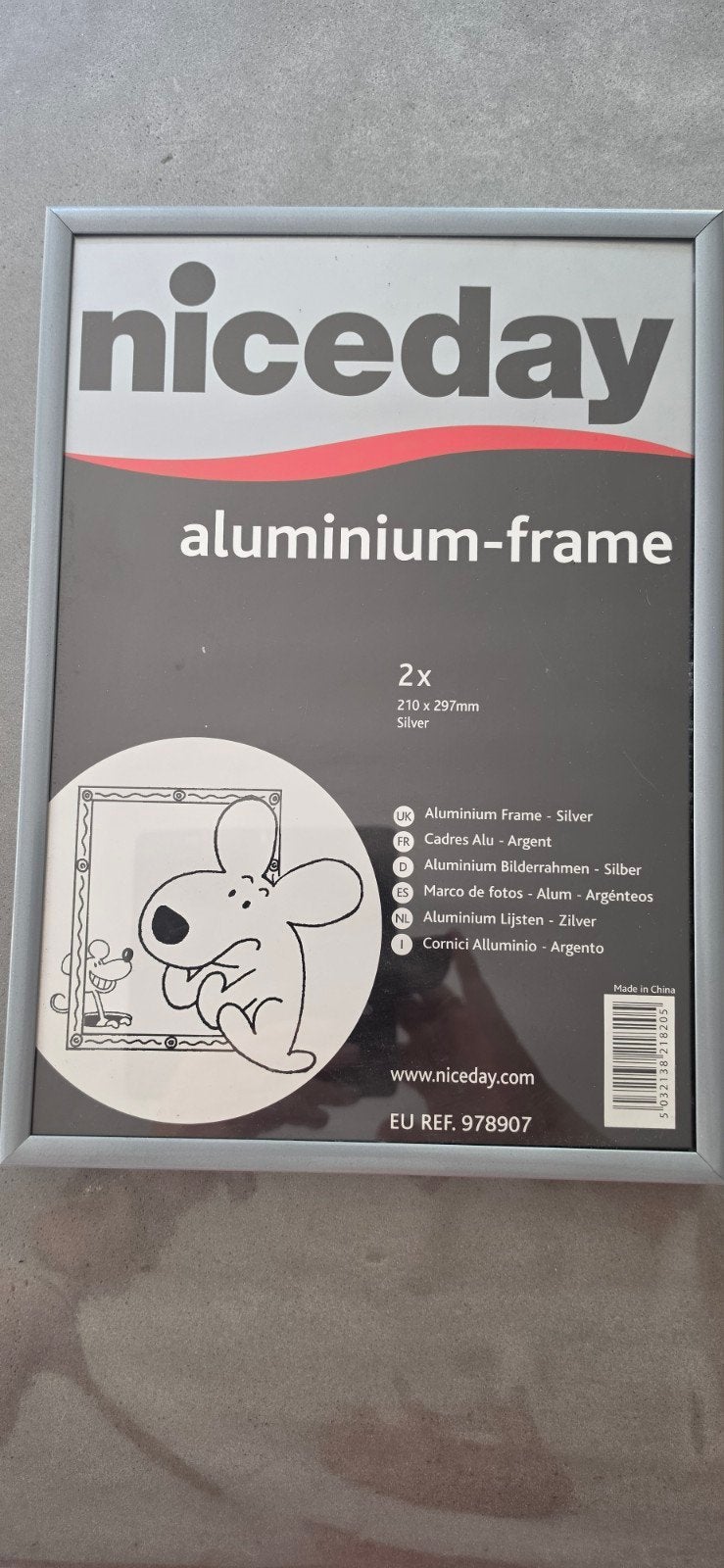 Niceday Aluminium Lijsten - Zilver (2x, 210x297mm), Nieuw, Ophalen of Verzenden, Fotolijst, Metaal
