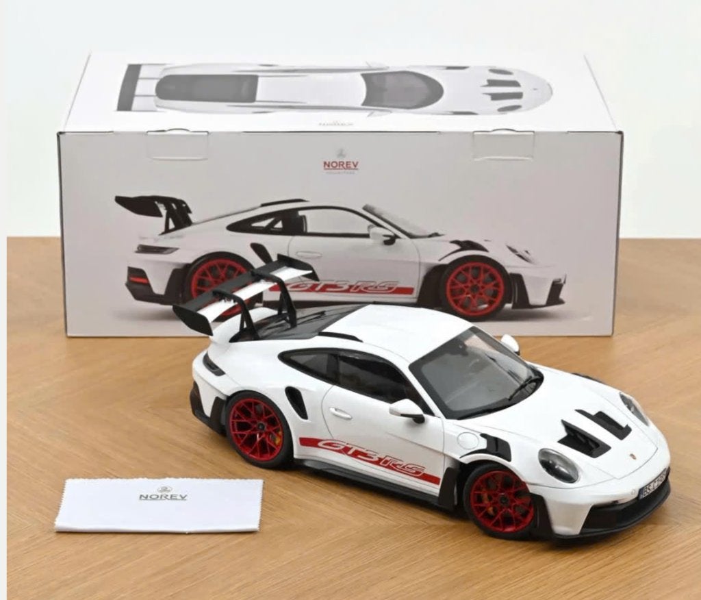 Porsche 911 GT3 RS 2022 Wit & Pyro rood 1/12 NOREV R. 127530, Hobby en Vrije tijd, Verzenden, Nieuw, 1:9 t/m 1:12, Auto