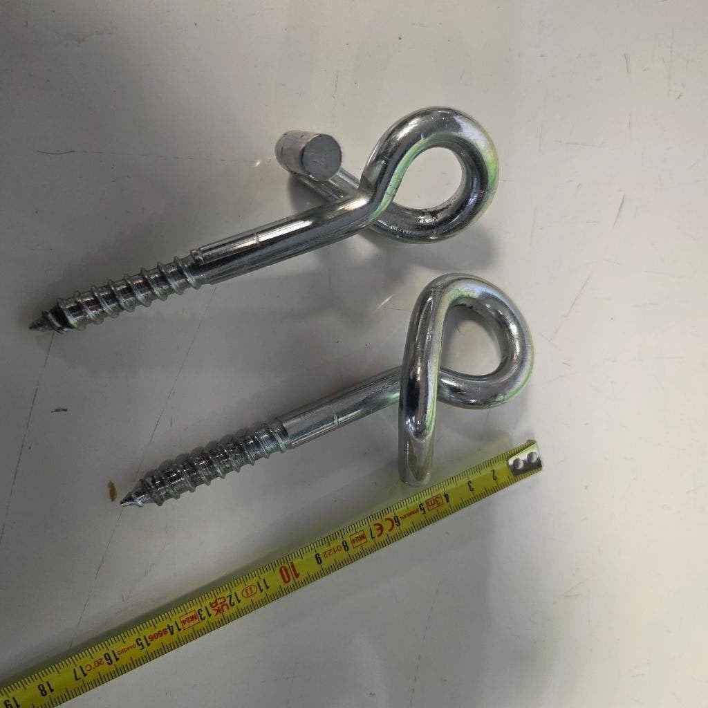 2 grote zware plafondhaken schommelhaken 140 mm, Overige typen, Ophalen of Verzenden, Zo goed als nieuw, Minder dan 100 cm