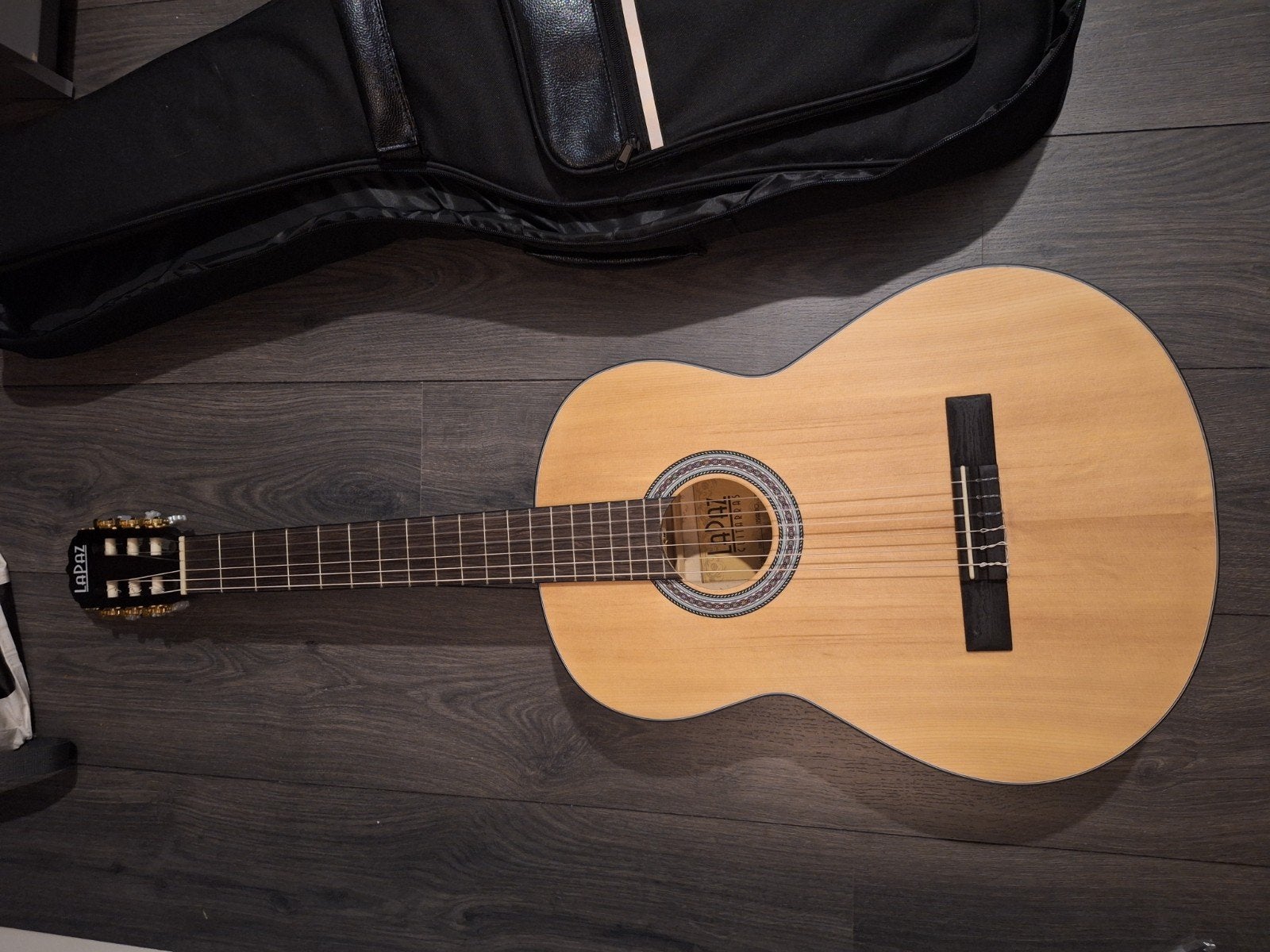 LaPaz C90N Klassieke Gitaar met Hoes - Zo goed als nieuw, Ophalen, Zo goed als nieuw, Klassieke of Spaanse gitaar, Met koffer