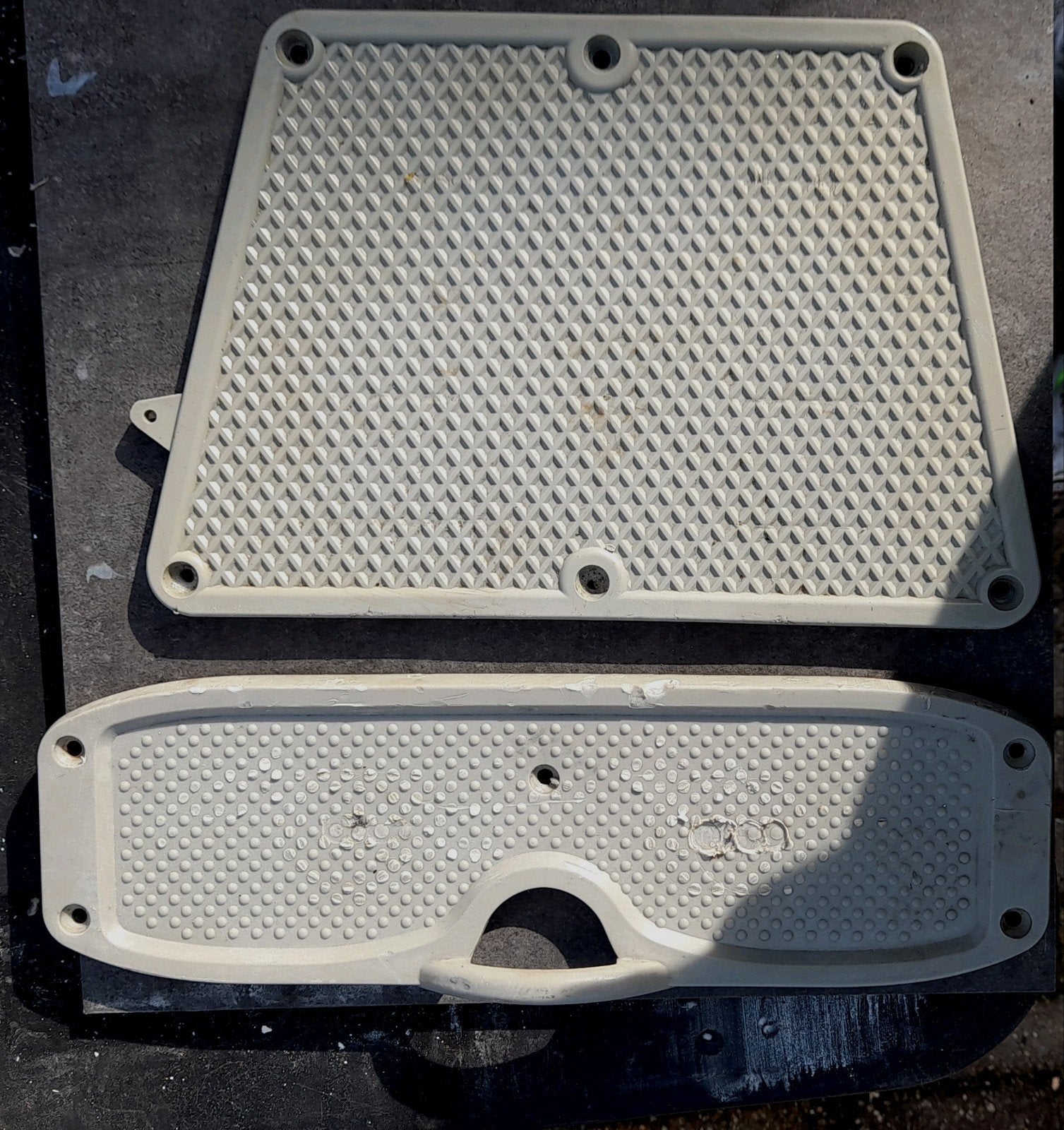 Kunststof Spiegelplaten voor Rubberboot/Opblaasboot, Watersport en Boten, Ophalen of Verzenden, Gebruikt, Motor en Techniek