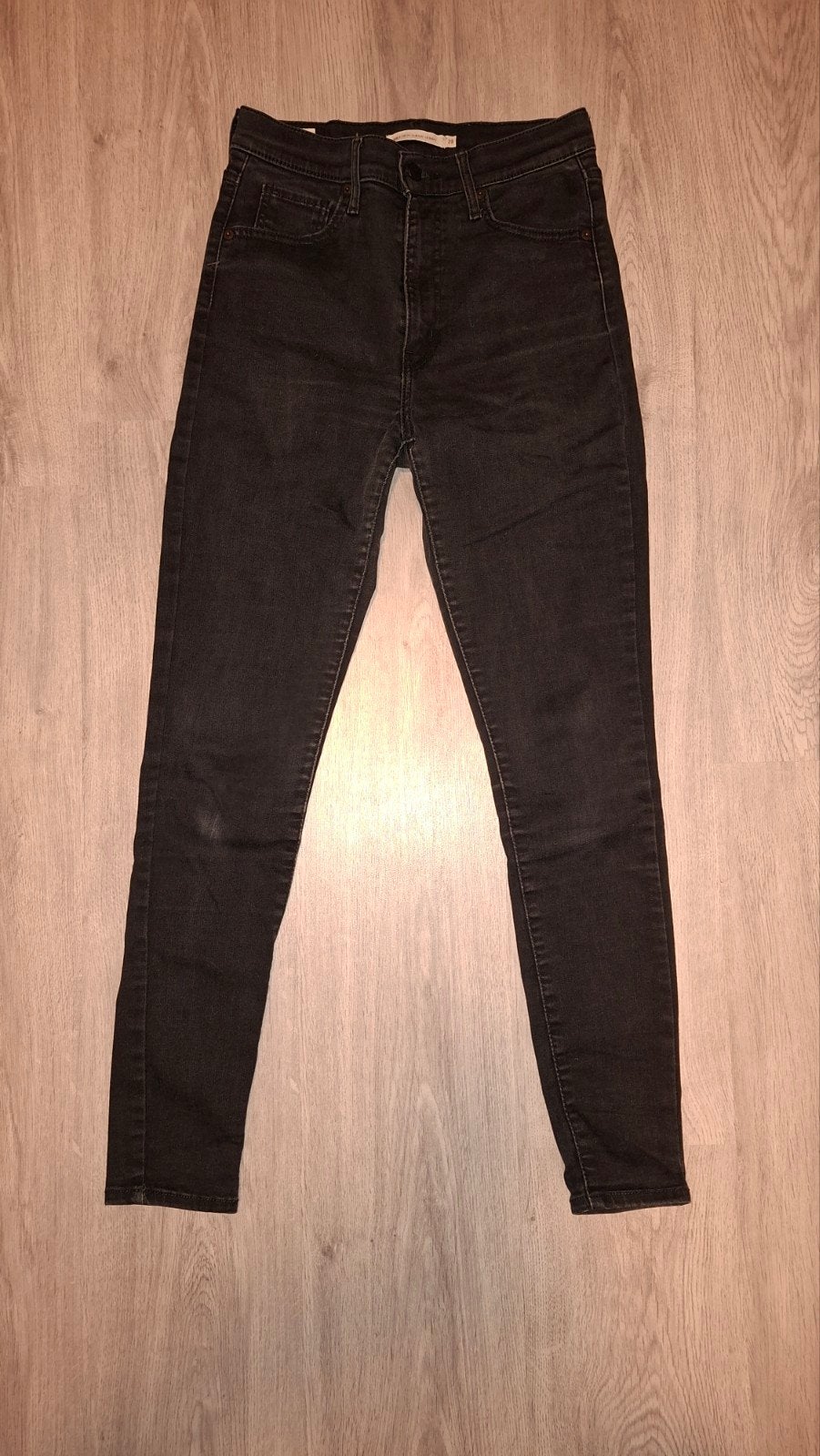 Levi's Mile High Super Skinny Zwarte Broek Maat 28, Zwart, Ophalen of Verzenden, Maat 34 (XS) of kleiner, Gedragen