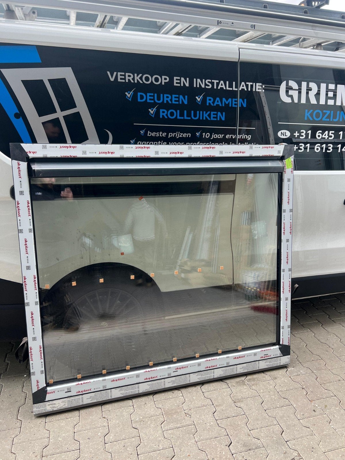 Kunststof kozijn met ventilatierooster 1500x1280, Gevelraam of Ruit, 120 tot 160 cm, Nieuw, Ophalen of Verzenden