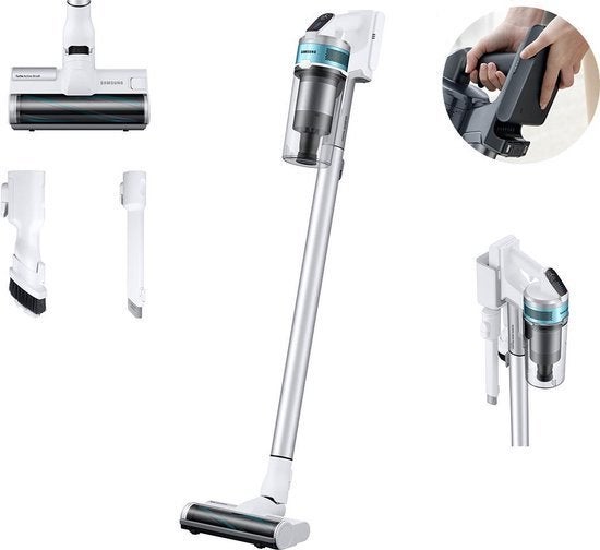 Samsung Jet 70 Turbo steelstofzuiger + extra accu, Witgoed en Apparatuur, Stofzuigers, Ophalen of Verzenden, Gebruikt, Steelstofzuiger