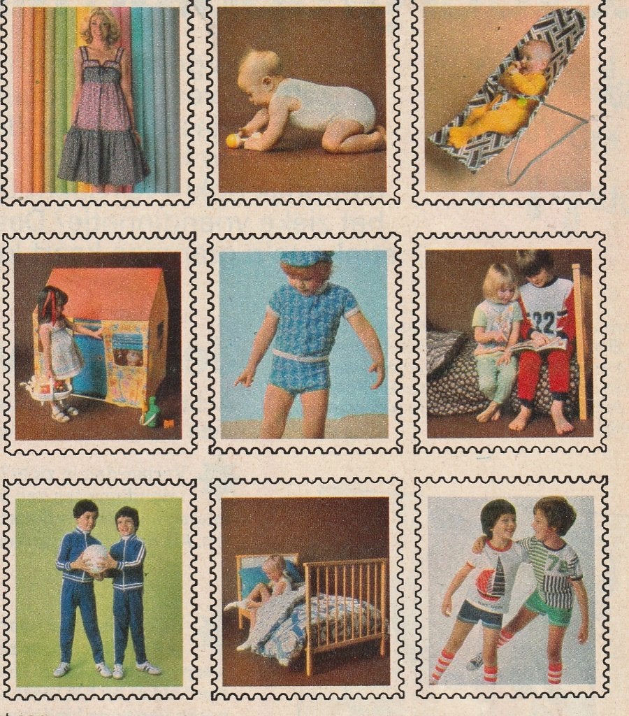 Retro reclame 1978 Mothercare kindermode pyjama's t-shirts, Verzenden, Overige typen
