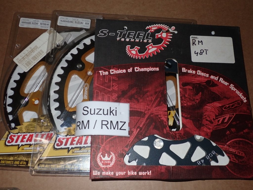 Suzuki RM RMZ 125 250 450 Achter Tandwiel 3 stuks 48T, Verzenden