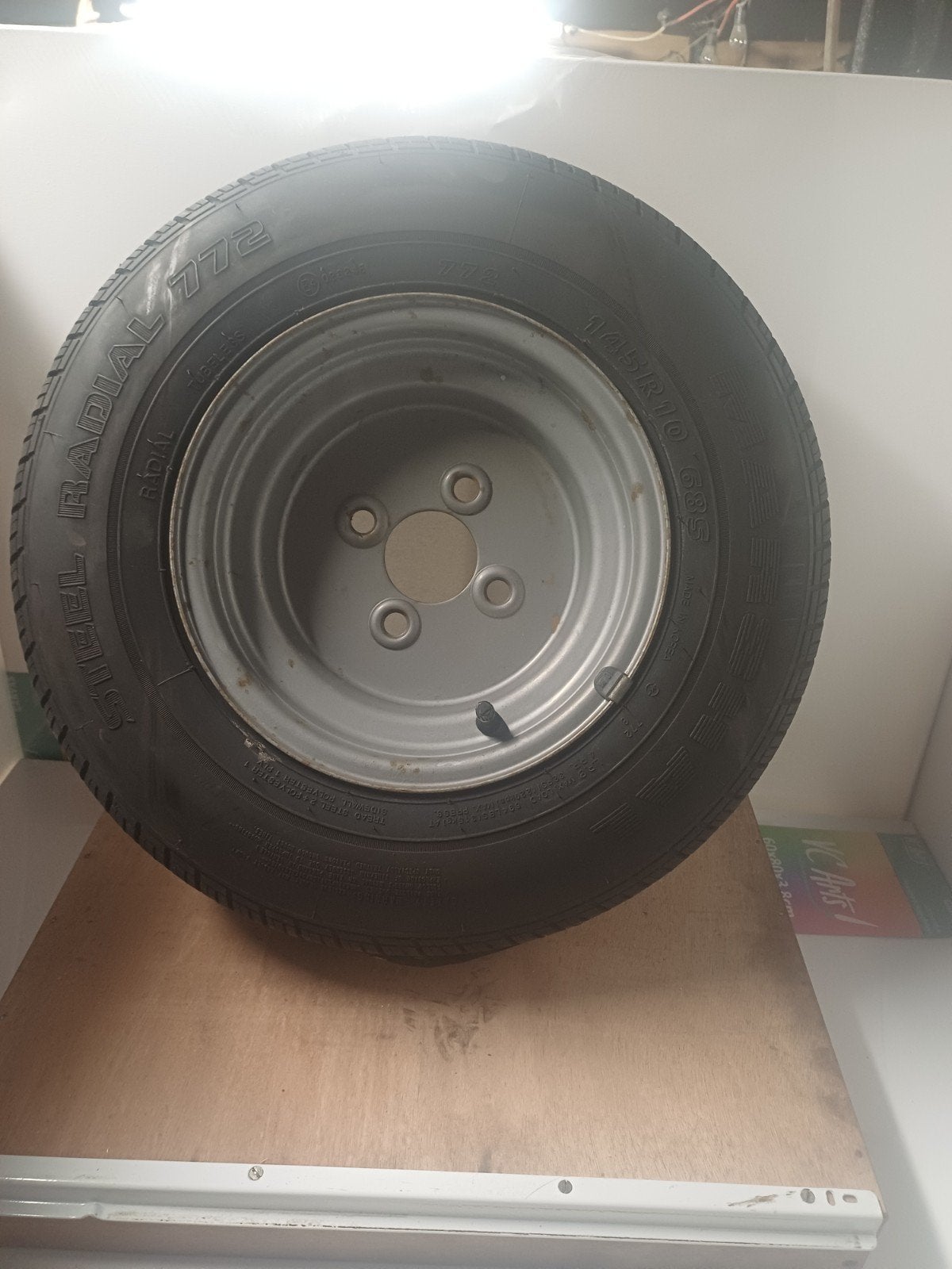 Camplet vouwwagen band met velg 145R10 68S, Ophalen, Nieuw