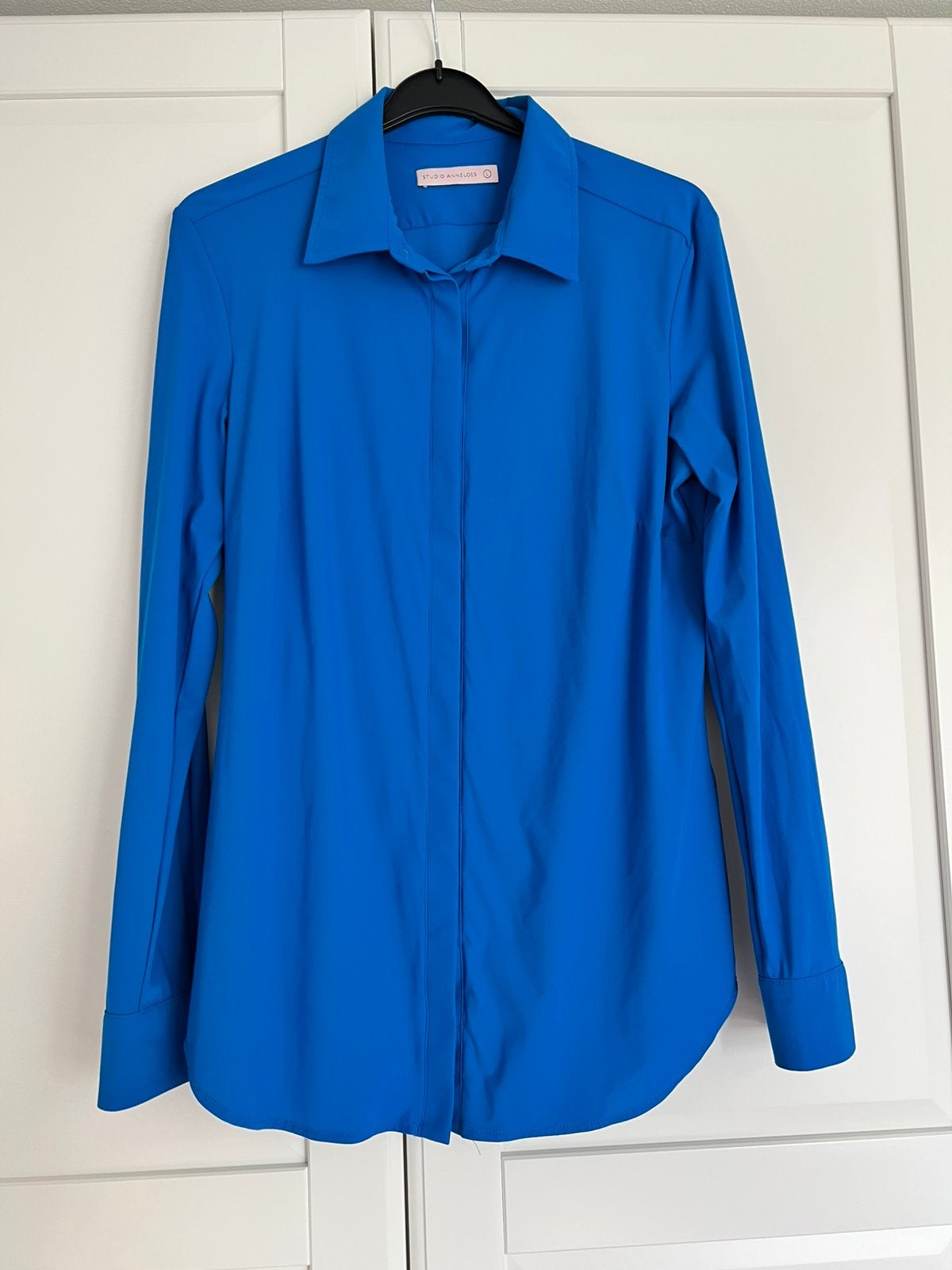 Studio anneloes poppy blind blouse L cobalt travelstof, Maat 42/44 (L), Ophalen of Verzenden, Zo goed als nieuw, X