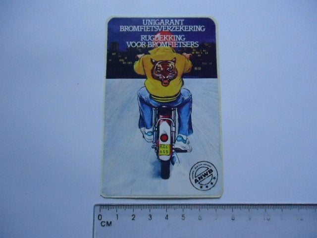 sticker oud Brommer puch Adidas Anwb bromfiets strip 70 80, Verzenden, Zo goed als nieuw, Bedrijf of Vereniging