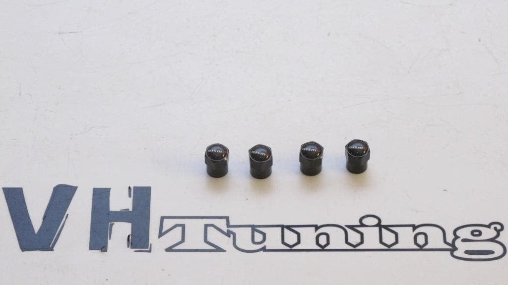 Nissan nismo ventieldoppen zwart set van 4 stuks, Ophalen of Verzenden