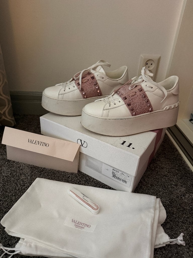 Valentino Garavani Rockstud Untitled Platform Sneakers, Verzenden, Wit, Nieuw, Sneakers of Gympen