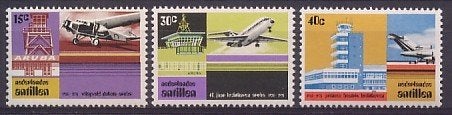 Nederlandse Antillen 509/11 postfris Luchthaven Aruba 1975, Ophalen of Verzenden, Postfris