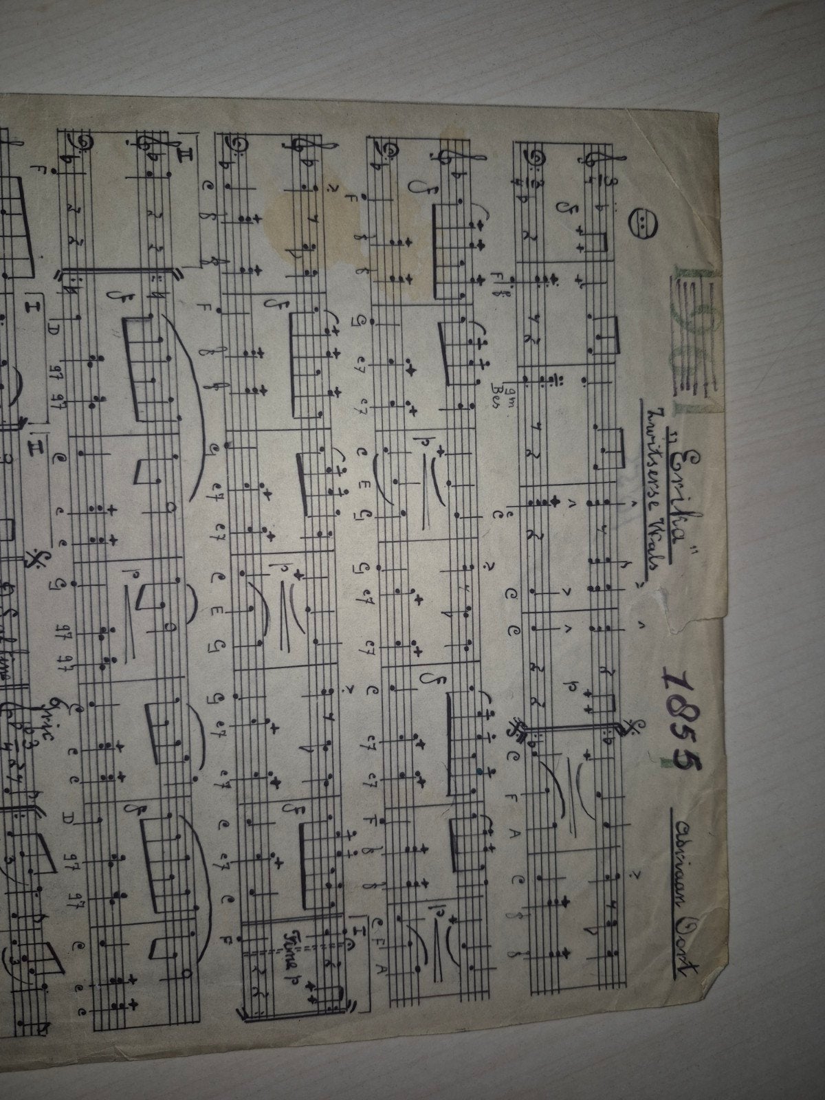 Oude bladmuziek: Erika Zwitserse Wals - Adriaan Oort, Gebruikt, Overige genres, Artiest of Componist, Overige instrumenten