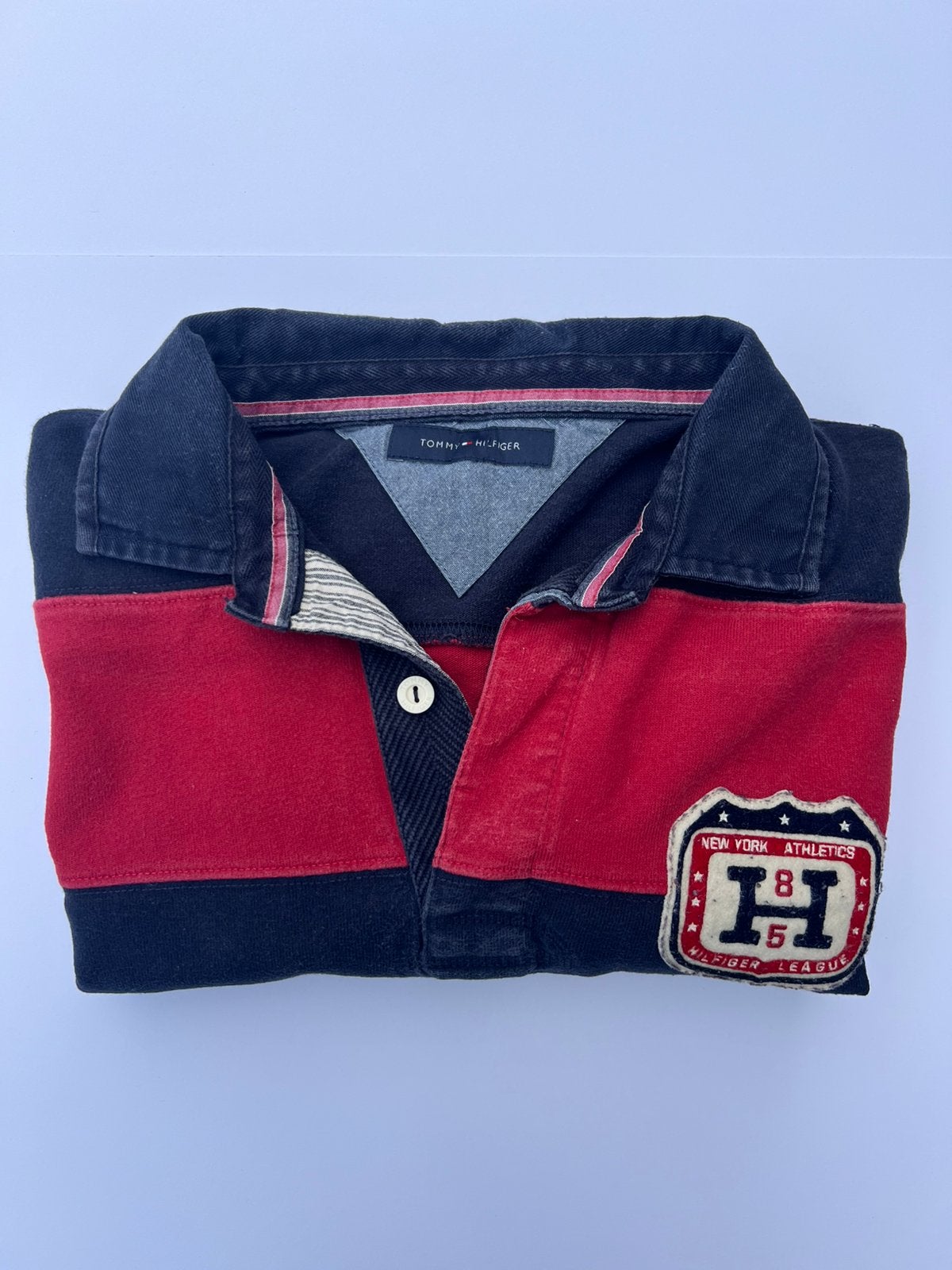 Tommy Hilfiger, Kleding | Heren, Polo's, Ophalen of Verzenden, Zo goed als nieuw, Maat 52/54 (L), Rood