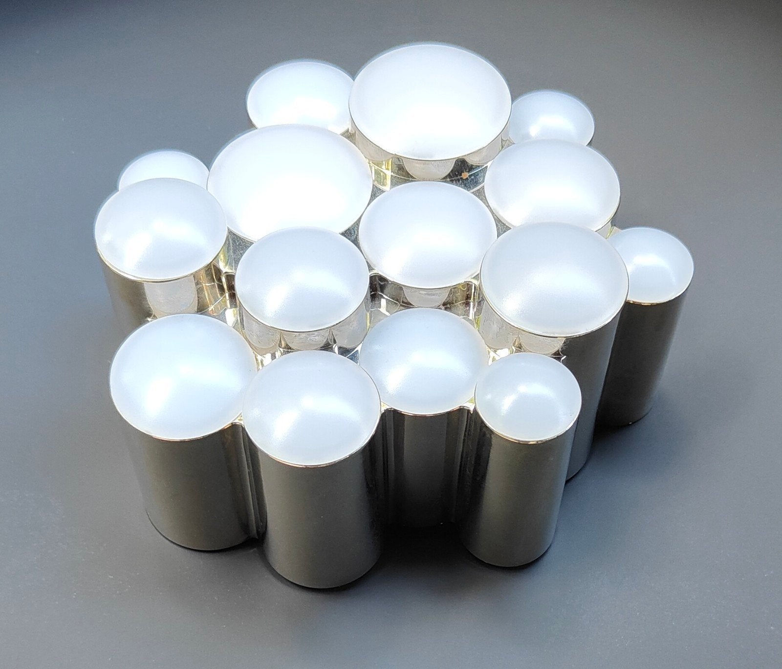 Ikea Plafondlamp led met 15 Lichtpunten - Chroom/Wit, Wit, Kunststof, Zo goed als nieuw, Modern