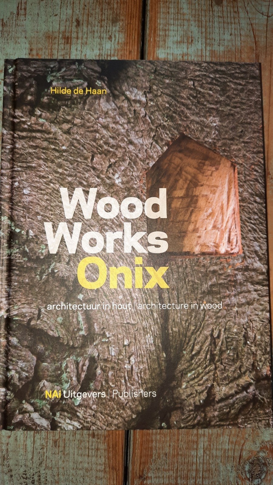Architectuur in hout - Hilde de Haan - Wood Works ONIX, Ophalen of Verzenden, Zo goed als nieuw, Hilde de Haan, Architectuur algemeen