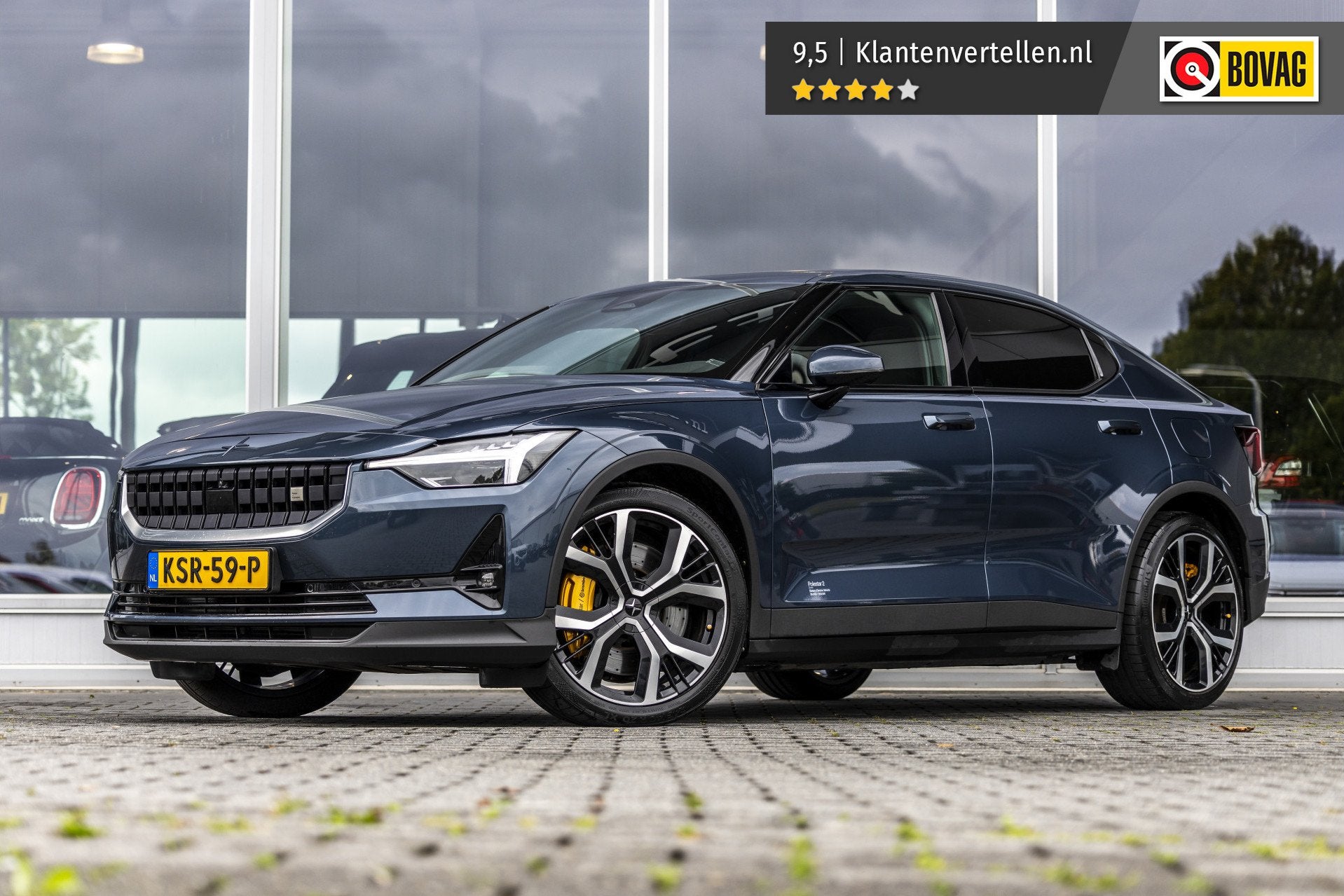Polestar 2 Long Range Dual Motor Performance Plus 78 kWh | H, Auto's, Stof, Gebruikt, 82 kWh, Blauw