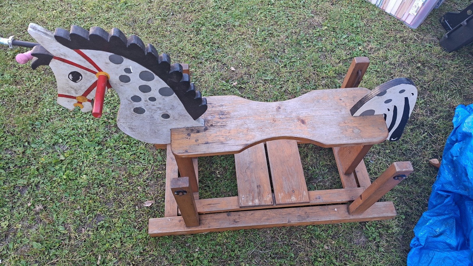 Houten hobbelpaard - Klassiek speelgoed, Ophalen, Gebruikt, Rij- of Hobbelspeelgoed