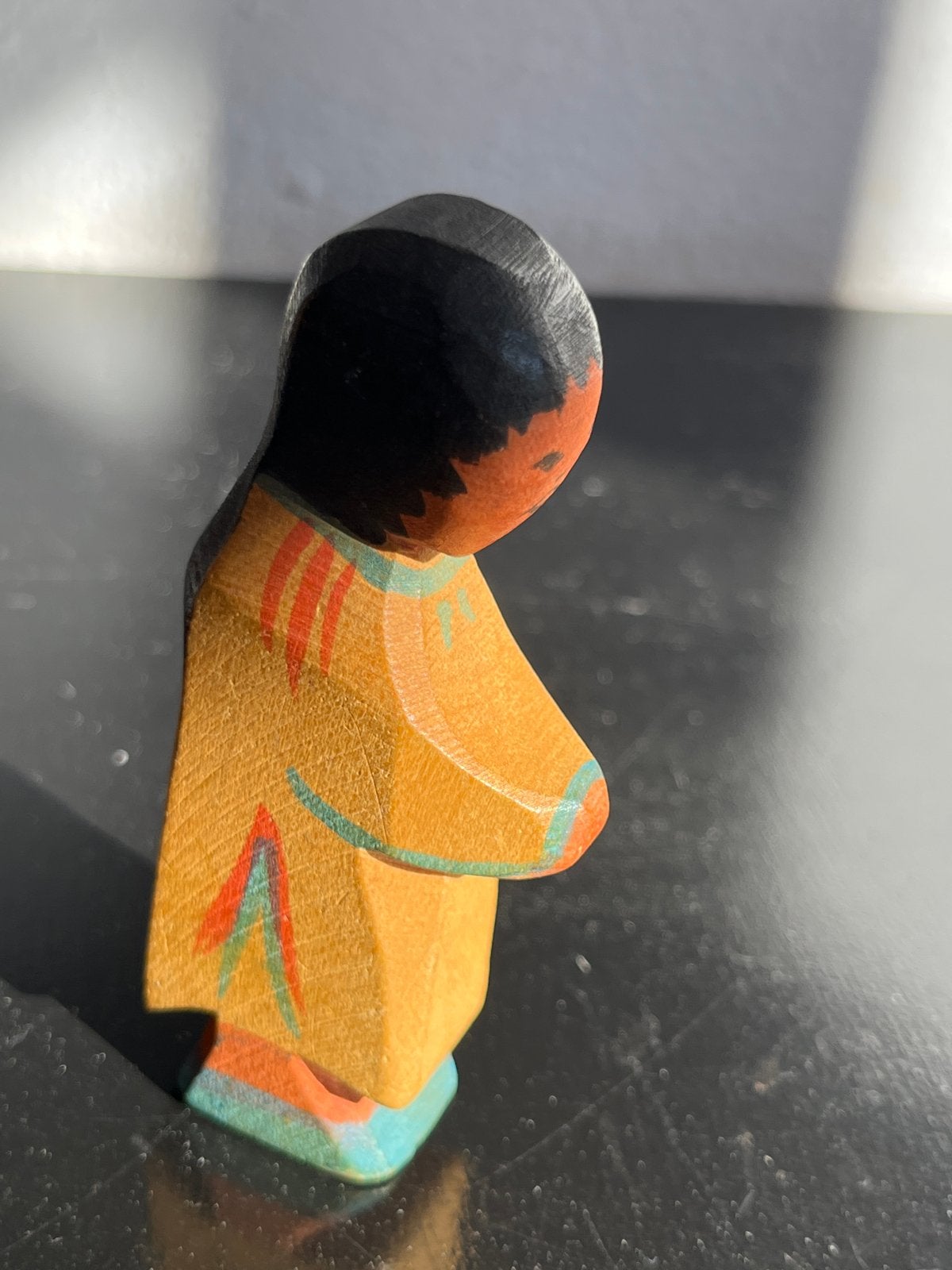 Vintage Ostheimer Indiaan Meisje Houten Figuur, Ophalen of Verzenden, Gebruikt