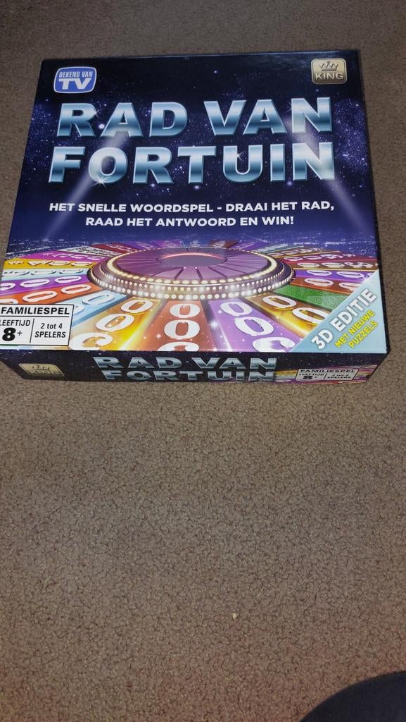 Rad van Fortuin Bordspel - Het Snelle Woordspel, Een of twee spelers, Ophalen, Zo goed als nieuw, King