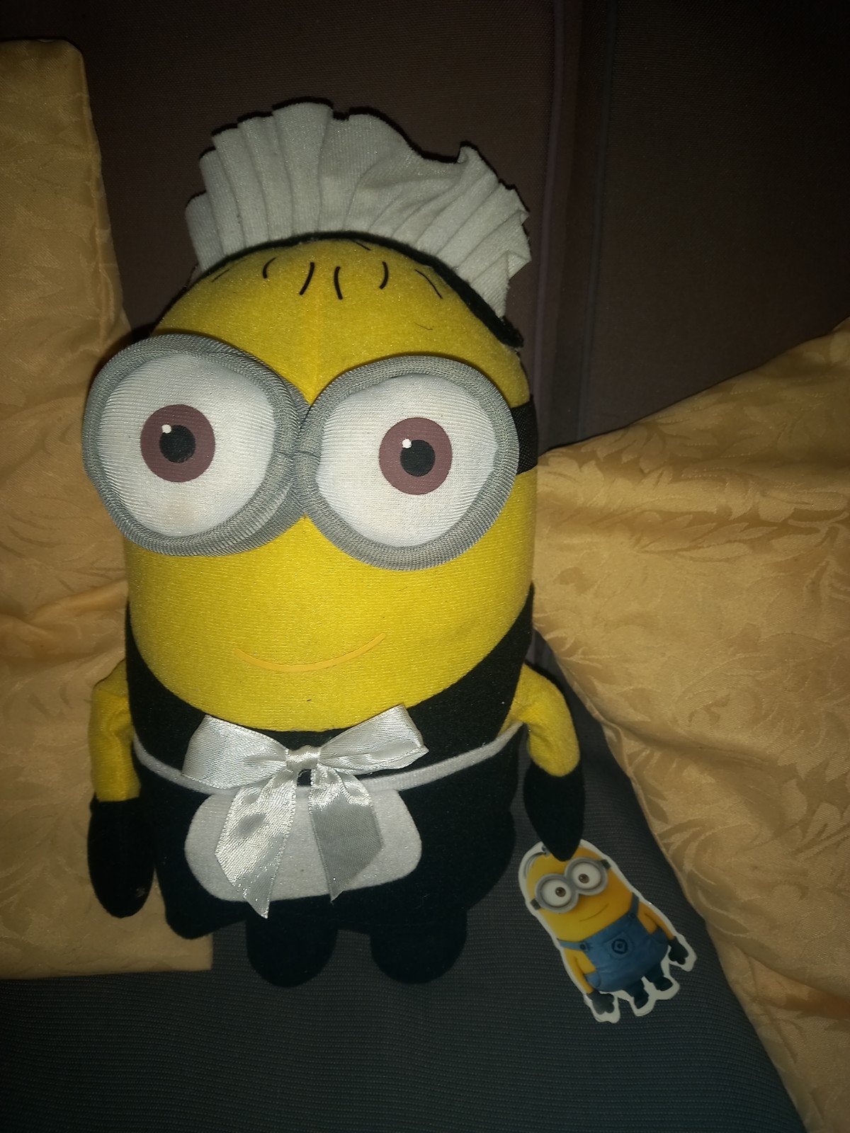 Minion knuffel met schort en koksmuts, Gebruikt, Overige merken, Overige typen, Ophalen of Verzenden